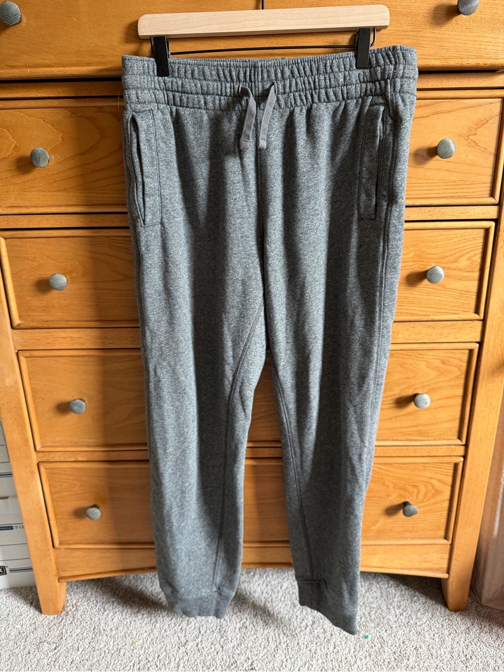 Old Navy Mens Jogger Sweatpants Size M Heather Gray Drawstring Elastic Cuff